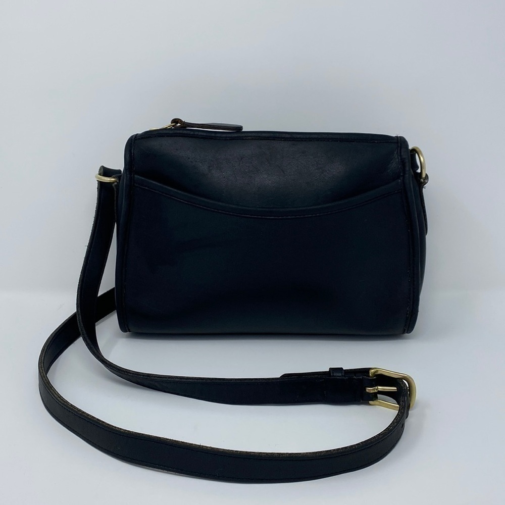 Coach Vintage Black Leather Austin Crossbody Adjustable Strap Purse - Picture 2 of 14